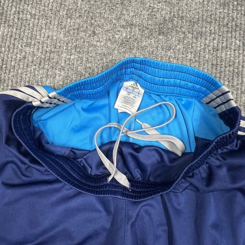 Adidas Shorts Men Large Blue Climalite Athletic Basketball Gym‎ Drawstring